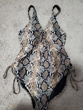 Fashion To Figure Size XL Snakeskin Print One Piece